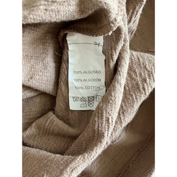 Hering Women's Pocket T-Shirt Dress Casual Short Sleeve Beige Medium - Picture 6 of 6